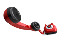 A retro telephone