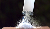A canister rocket takes off.