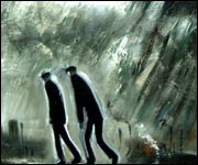 Two Men Walking by Theodore Major